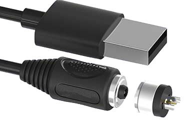 מחבר פין פוגו מצופה זהב זכר-נקבה