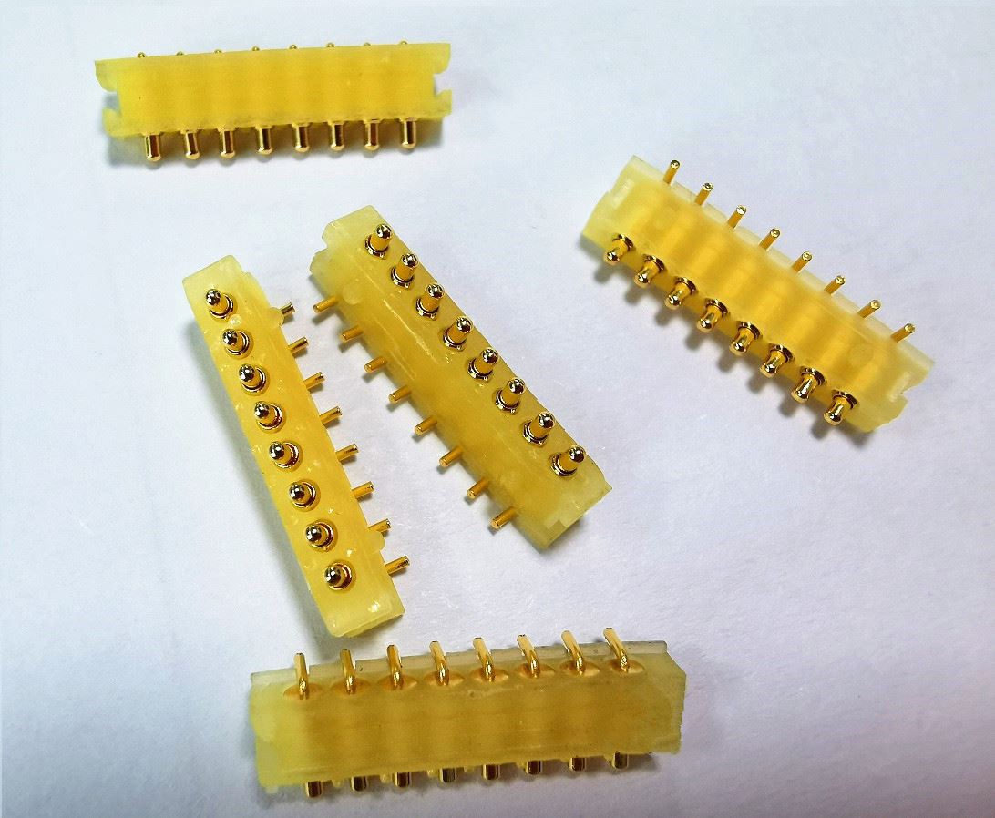 8 פינים Pogo Pin מחבר זווית ישרה