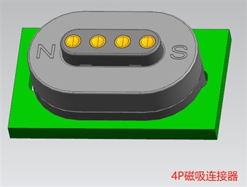 מחבר טעינת Pogo Pin 4 פינים